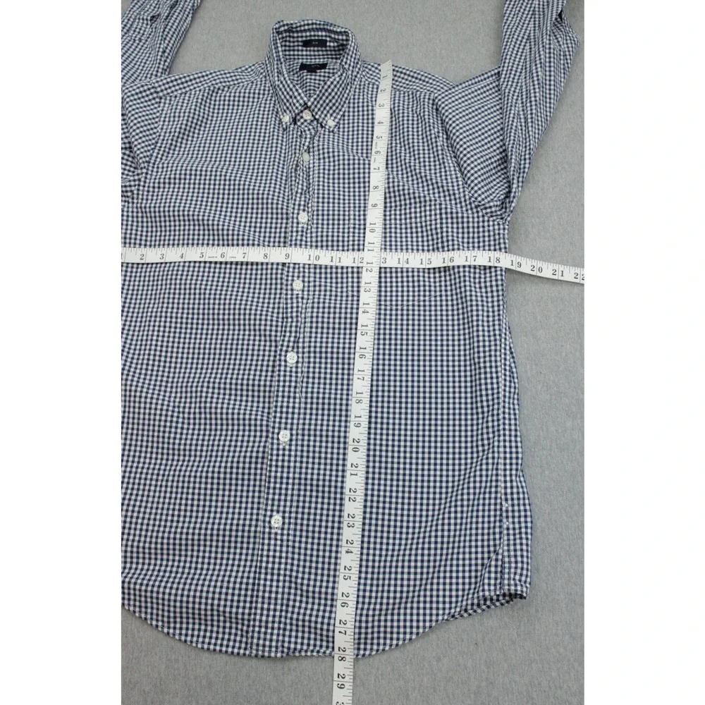 J Crew Shirt Mens‎ Medium 100% Cotton Gingham Slim Button Down